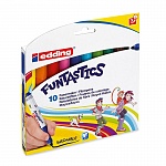 Набор детских фломастеров для рисования edding 14 Funtastics, 3 мм, 10 цветов, картонная коробка