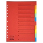 Разделитель листов А4 картонный цветной Quantus, 10 разделов, 180 г, 10 листов