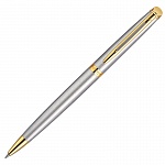 Ручка шариковая Waterman Hemisphere Essential Stainless Steel GT, толщина линии M, позолота 23К
