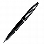 Ручка перьевая Waterman Carene Black Sea ST, толщина линии F, посеребрение, перо: золото 18К
